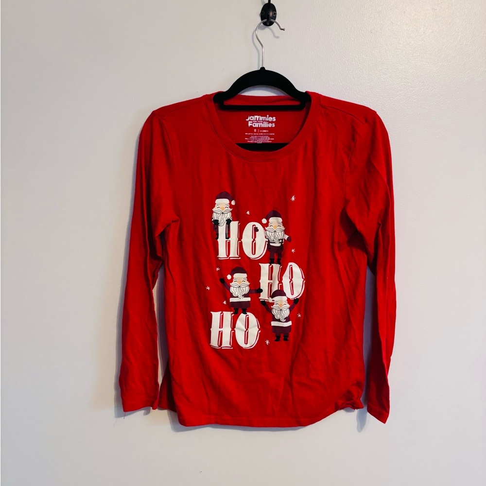 Jammies for your families Christmas hi hi hi long sleeve red top size small